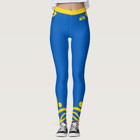 Mode van de Oekraïense en de Oekraïense vlag, vaka Leggings (Voorkant)