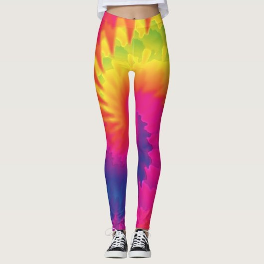 Mode van de regenboog van Cool Tie Dye Leggings (Voorkant)
