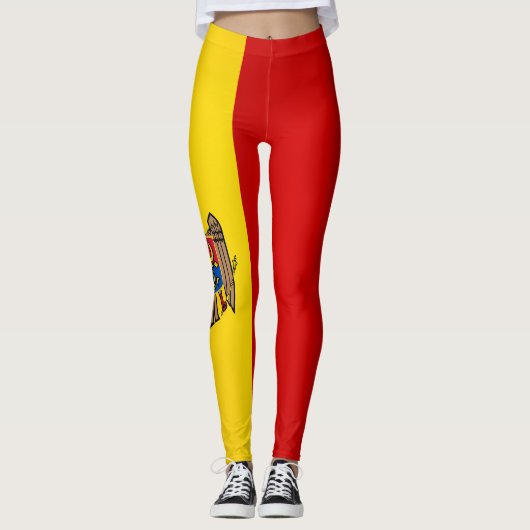 Mode van de vlag van Cool Moldova Leggings (Voorkant)