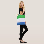 Mode van de vlag van Cool Sierra Leone Tote Bag (Op model)