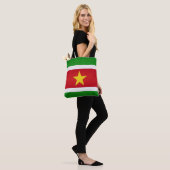 Mode van de vlag van Cool Suriname Tote Bag (Op model)