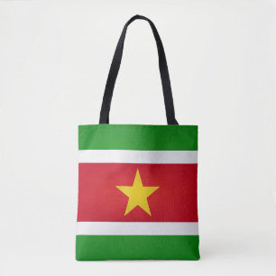 Mode van de vlag van de wolSuriname Tote Bag