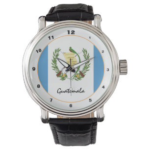 Mode van de vlag van Guatemala en trendy van Guate Horloge