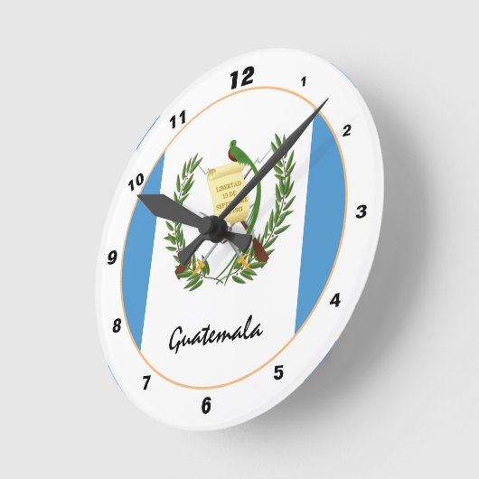 Mode van de vlag van Guatemala en trendy van Guate Ronde Klok (Hoek)
