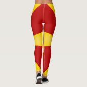 Mode van de vlag van Kool Macedonië Leggings (Achterkant)
