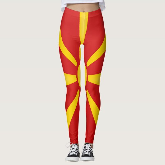Mode van de vlag van Kool Macedonië Leggings (Voorkant)