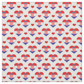 Mode van de vlag van Kroatië en het rode hart/Kroa Stof (Swatch)