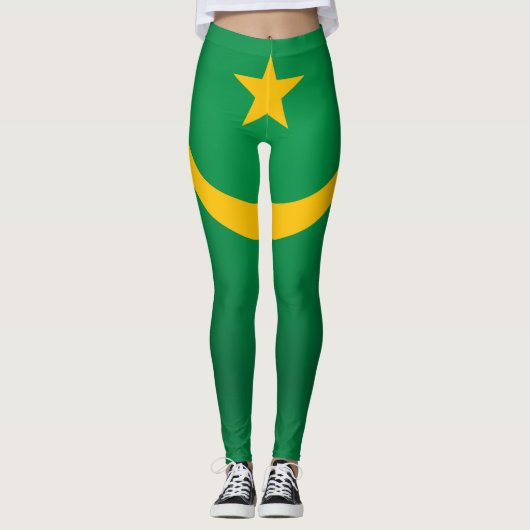Mode van de vlag van Mauritanië Leggings (Voorkant)