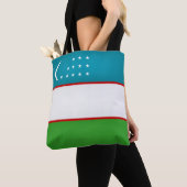 Mode van de vlag van Oezbekistan Tote Bag (Dichtbij)