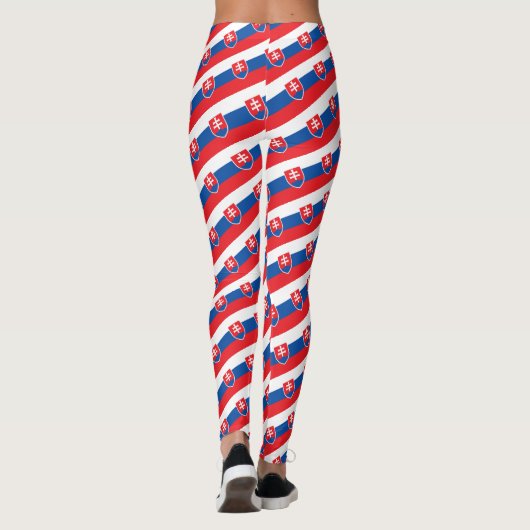 Mode van de vlag van Slowakije en Slowakije Leggings (Achterkant)