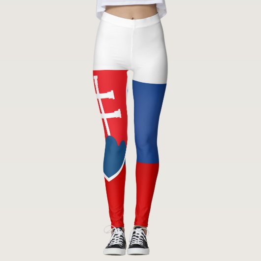 Mode van de vlag van Slowakije Leggings (Voorkant)
