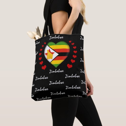 Mode van de vlag van Zimbabwe Tote Bag (Dichtbij)