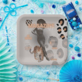 Mode van de vrouw papieren bordje (Feest)