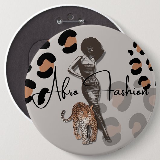 Mode van de vrouw ronde button 6,0 cm (Voorkant /achterkant)