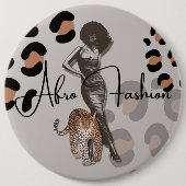 Mode van de vrouw ronde button 6,0 cm (Voorkant)