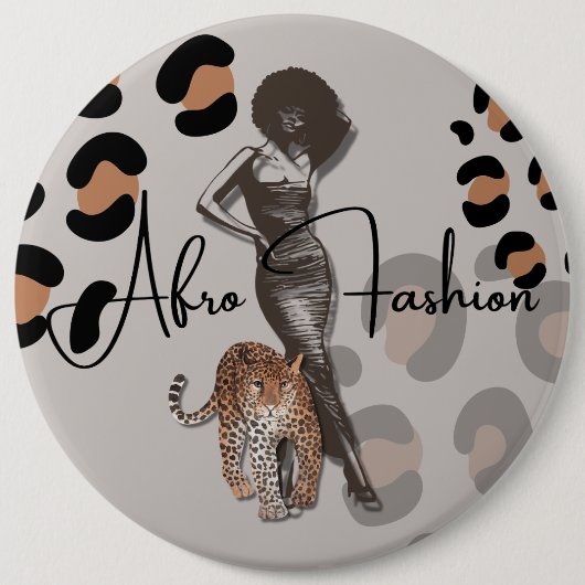 Mode van de vrouw ronde button 6,0 cm (Voorkant)