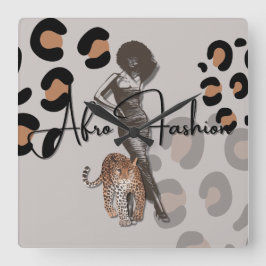 Mode van de vrouw vierkante klok