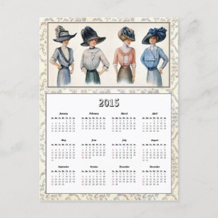 mode van Edwardian 2015 Briefkaart Agenda