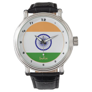 Mode van Indiase vlag en Indiase trendy Horloge