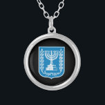 Mode van Israël en het Israëlische Embleem - juwel Zilver Vergulden Ketting<br><div class="desc">Ketting: Israëlisch wapenschild & mode juwelen - houd van mijn land,  moederdag,  verjaardagsdag / patriotten</div>