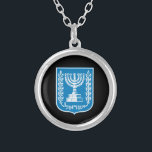 Mode van Israël en het Israëlische Embleem - juwel Zilver Vergulden Ketting<br><div class="desc">Ketting: Israëlisch wapenschild & mode juwelen - houd van mijn land,  moederdag,  verjaardagsdag / patriotten</div>