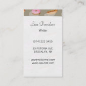 Mode van levensmiddelen visitekaartje (Achterkant)