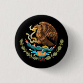 Mode van Mexicaanse en Mexicaanse adelaar Ronde Button 3,2 Cm (Voorkant)