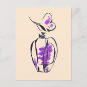 Mode van parfumflesjes, afbeelding van waterverf briefkaart (Voorkant)