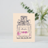 Mode van parfumflesjes, afbeelding van waterverf briefkaart (Staand voorkant)