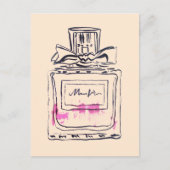 Mode van parfumflesjes, afbeelding van waterverf briefkaart (Voorkant)