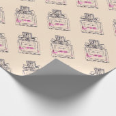 Mode van parfumflesjes, afbeelding van waterverf cadeaupapier (Hoek)