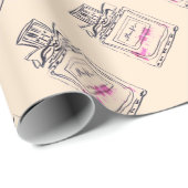 Mode van parfumflesjes, afbeelding van waterverf cadeaupapier (Rol Hoek)