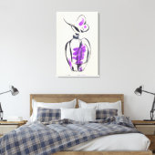 Mode van parfumflesjes, afbeelding van waterverf canvas afdruk (Insitu (Slaapkamer))