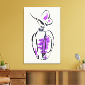 Mode van parfumflesjes, afbeelding van waterverf canvas afdruk (Insitu (Woonkamer))