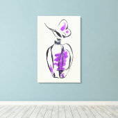 Mode van parfumflesjes, afbeelding van waterverf canvas afdruk (Insitu (Houten vloer))
