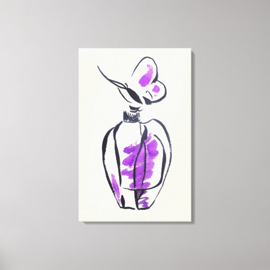 Mode van parfumflesjes, afbeelding van waterverf canvas afdruk (Voorkant)