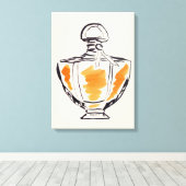 Mode van parfumflesjes, afbeelding van waterverf canvas afdruk (Insitu (Houten vloer))