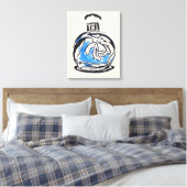 Mode van parfumflesjes, afbeelding van waterverf canvas afdruk (Insitu (Slaapkamer))