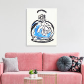 Mode van parfumflesjes, afbeelding van waterverf canvas afdruk (Insitu (Woonkamer))