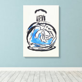 Mode van parfumflesjes, afbeelding van waterverf canvas afdruk (Insitu (Houten vloer))