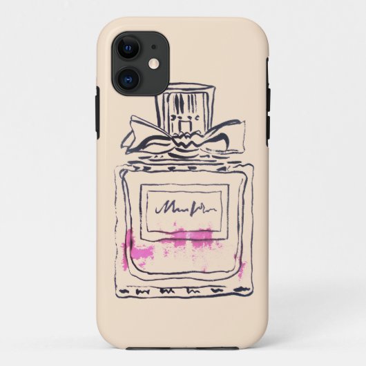 Mode van parfumflesjes, afbeelding van waterverf Case-Mate iPhone case (Achterkant)