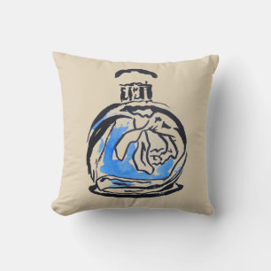 Mode van parfumflesjes, afbeelding van waterverf kussen