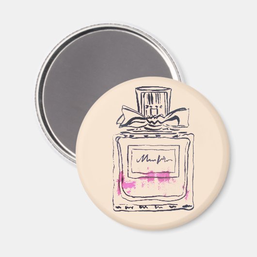 Mode van parfumflesjes, afbeelding van waterverf magneet (Voorkant / Achterkant)