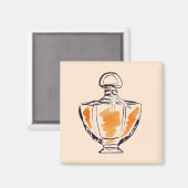 Mode van parfumflesjes, afbeelding van waterverf magneet (Voorkant / Achterkant)