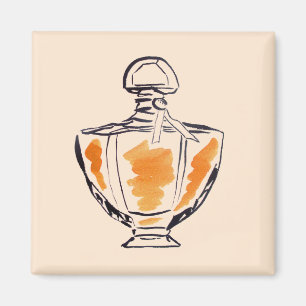 Mode van parfumflesjes, afbeelding van waterverf magneet