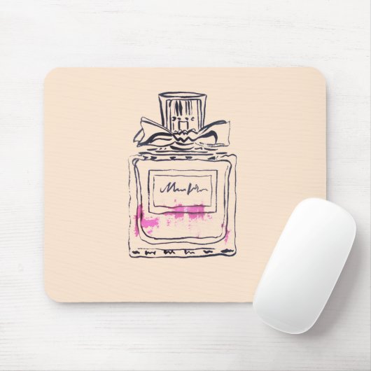 Mode van parfumflesjes, afbeelding van waterverf muismat (Met muis)