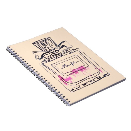 Mode van parfumflesjes, afbeelding van waterverf notitieboek (Rechterzijde)