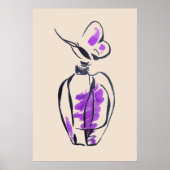Mode van parfumflesjes, afbeelding van waterverf poster (Voorkant)