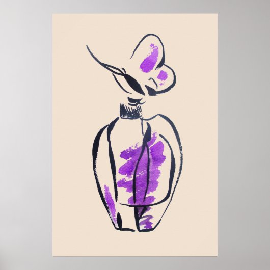 Mode van parfumflesjes, afbeelding van waterverf poster (Voorkant)
