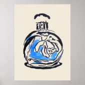 Mode van parfumflesjes, afbeelding van waterverf poster (Voorkant)